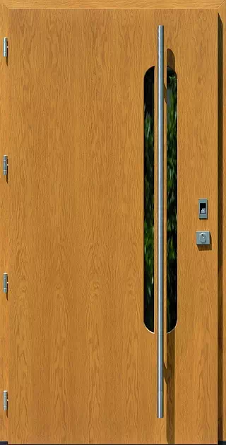 Drzwi dębowe zewnętrzne wejściowe do domu model 408,1 w kolorze winchester+antaba.